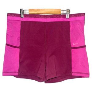 Nike Pro High-Waisted 3" Training Shorts w/ Pockets, Rosewood, Women's XL, NWT